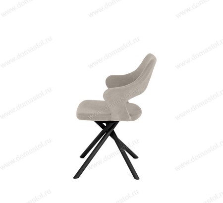 Стул Бланш бежевый Т170, каркас 360X32 поворотный черный