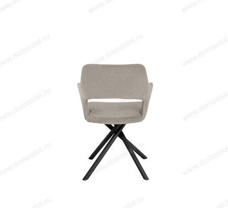 Стул Бланш бежевый Т170, каркас 360X32 поворотный черный