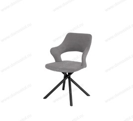 Стул Бланш светло-серый Т180, каркас 360X32 поворотный черный