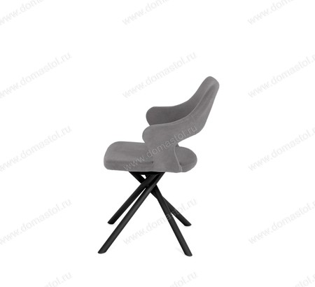 Стул Бланш светло-серый Т180, каркас 360X32 поворотный черный