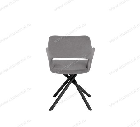 Стул Бланш светло-серый Т180, каркас 360X32 поворотный черный