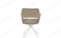 Стул Бланш кофе с молоком Т184, каркас 360X32 поворотный белый