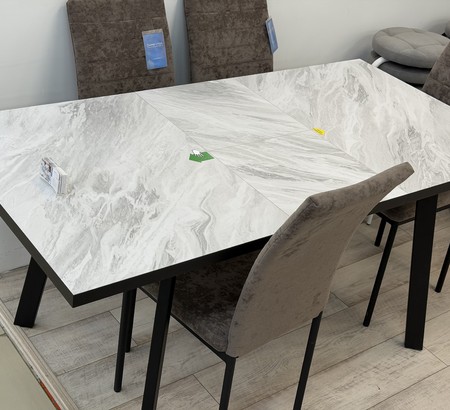 Стол ЛЭНД HPL 120х80 пластик Лавант, черный муар