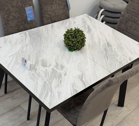 Стол ЛЭНД HPL 120х80 пластик Лавант, черный муар