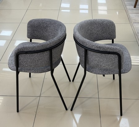 Стул 303SD серый B12, черный каркас