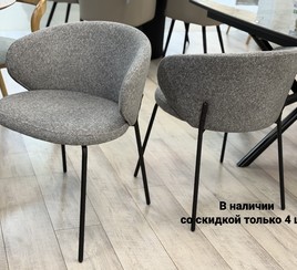 Стул 305SD серый B12, черный каркас