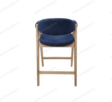 Полубарный стул Франко-1 обивка Эрика 11 Нэви блю, каркас Светлый орех