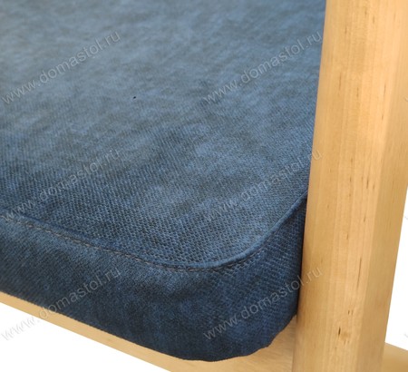 Полубарный стул Франко-1 обивка Эрика 11 Нэви блю, каркас Светлый орех