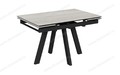 Стол Катана-1C 110 черный, керамика Travertine Avorio