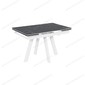 Стол Катана-1C 110 белый, керамика Black Marble