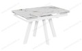 Стол Катана-1C 110 белый, керамика Champagne