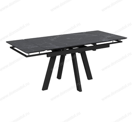 Стол Катана-2C 120 черный, керамика Black Marble