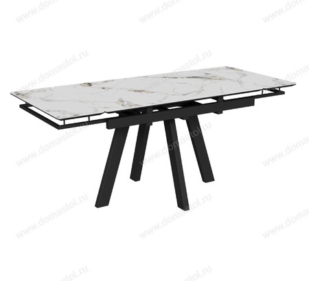 Стол Катана-2C 120 черный, керамика Champagne