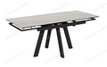 Стол Катана-2C 120 черный, керамика Travertine Avorio