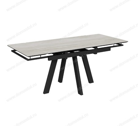 Стол Катана-2C 120 черный, керамика Travertine Avorio