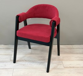 Стул Франко-1 обивка Дрим берри, каркас массив березы черный