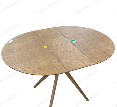 Стол Марко 90 Натуральный шпон Светлый Орех, каркас Светлый Орех