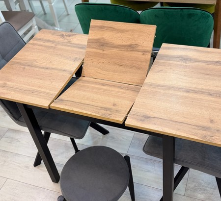 Стол Литл(R)-М 100 HPL Дуб вотан, черный каркас