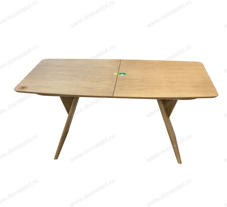 Стол Лео 1.6 Натуральный шпон Светлый орех, каркас Светлый орех