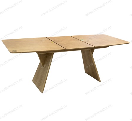 Стол Лео 1.6 Натуральный шпон Светлый орех, каркас Светлый орех