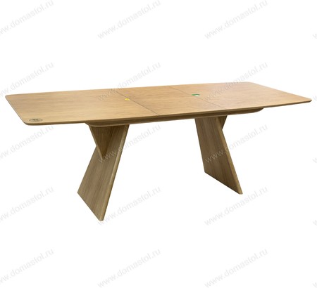 Стол Лео 1.6 Натуральный шпон Светлый орех, каркас Светлый орех