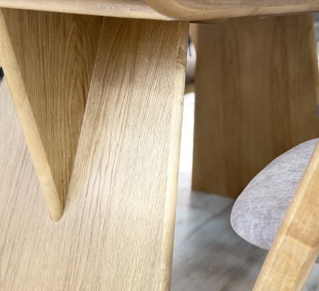 Стол Лео 1.6 Натуральный шпон Светлый орех, каркас Светлый орех