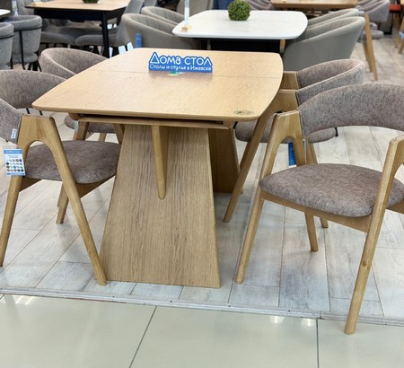 Стул Франко-3 Эрика стоун, каркас светлый орех