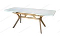 Стол Крафт-АВТО 160 шпон Белая эмаль, каркас Светлый Орех