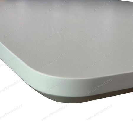 Стол Крафт-АВТО 160 шпон Белая эмаль, каркас Светлый Орех