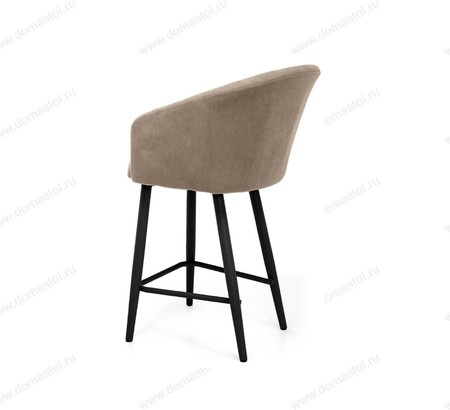 Полубарный стул Верона (h600) бежевый Т170, черный каркас
