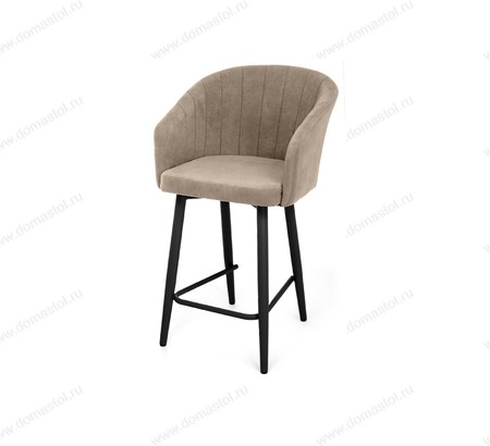 Полубарный стул Верона (h600) бежевый Т170, черный каркас