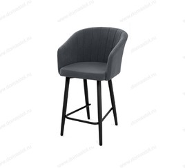 Полубарный стул Верона (h600) графит Т177, черный каркас
