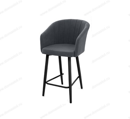 Полубарный стул Верона (h600) графит Т177, черный каркас