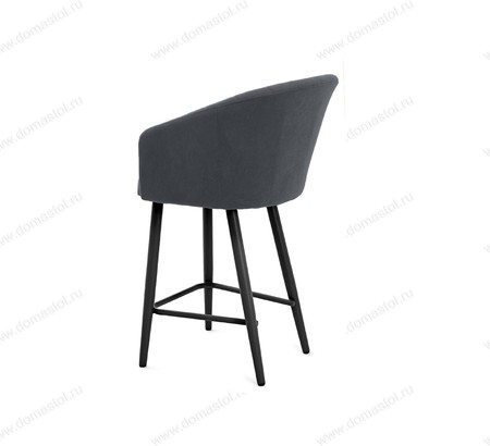 Полубарный стул Верона (h600) графит Т177, черный каркас