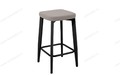Табурет полубарный Ева h600, искусственная замша JL06 капучино, каркас металл черный