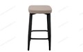 Табурет полубарный Ева h600, искусственная замша JL06 капучино, каркас металл черный