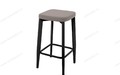Табурет полубарный Ева h600, искусственная замша JL06 капучино, каркас металл черный
