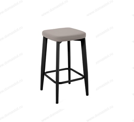 Табурет полубарный Ева h600, искусственная замша JL06 капучино, каркас металл черный