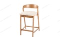 Полубарный стул Марко-1 обивка Монро милк (Monro milk), каркас Светлый орех
