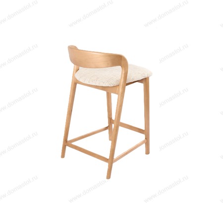 Полубарный стул Марко-1 обивка Монро милк (Monro milk), каркас Светлый орех