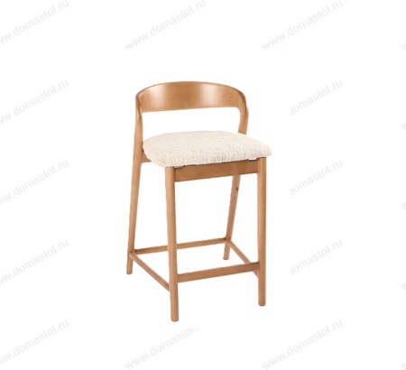 Полубарный стул Марко-1 обивка Монро милк (Monro milk), каркас Светлый орех