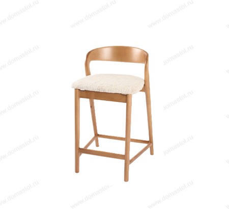 Полубарный стул Марко-1 обивка Монро милк (Monro milk), каркас Светлый орех