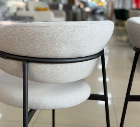 Стул 309SD ELON 81 светло-серый, черный каркас