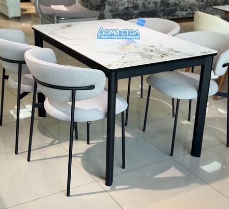 Стул 309SD ELON 81 светло-серый, черный каркас