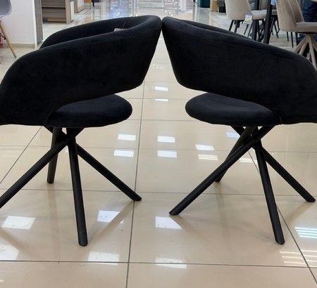 Стул Милла угольный графит Т191 поворотный, каркас 360Х32 черный