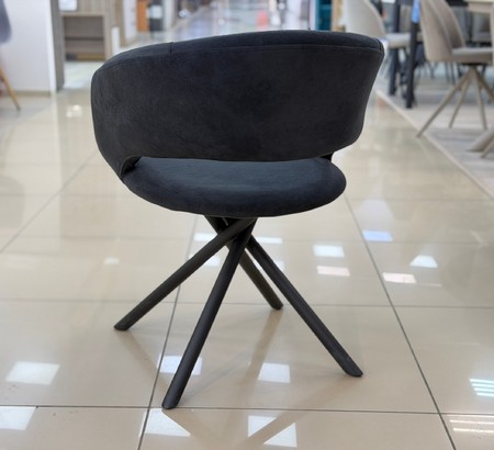 Стул Милла угольный графит Т191 поворотный, каркас 360Х32 черный