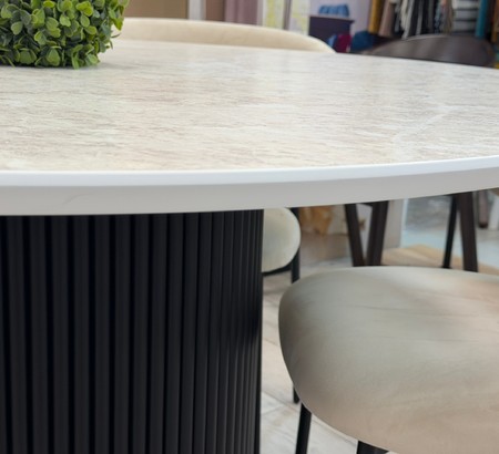 Стол Лацио 120 пластик Аркобалено 3062, опора черный муар