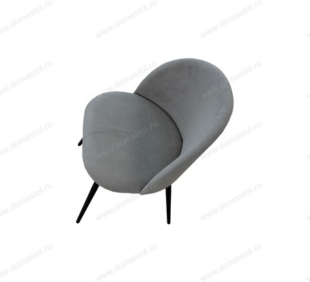 Стул Денвер велюр Selfie smoke, каркас черный