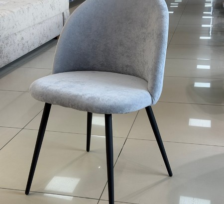 Стул Денвер велюр Sensey silver, каркас черный