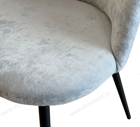 Стул Денвер велюр Sensey silver, каркас черный